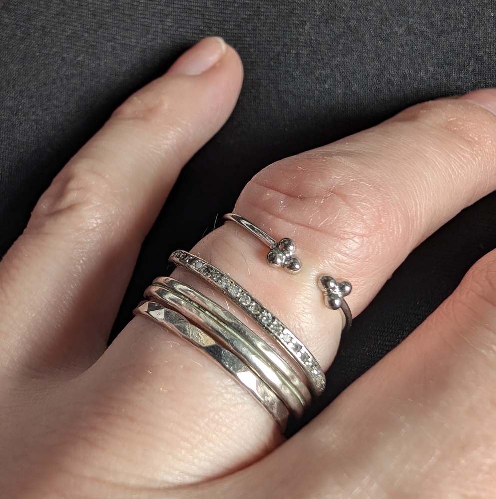 Sterling Silver Stacking Rings Bundle - image 5